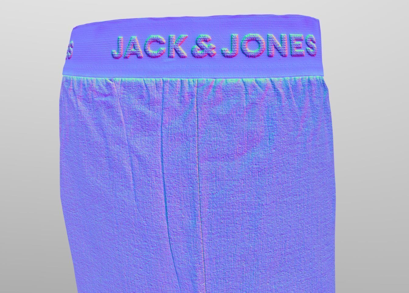 JACMEYER TRUNKS - Boxer Short Grey Low-poly 3D model_8