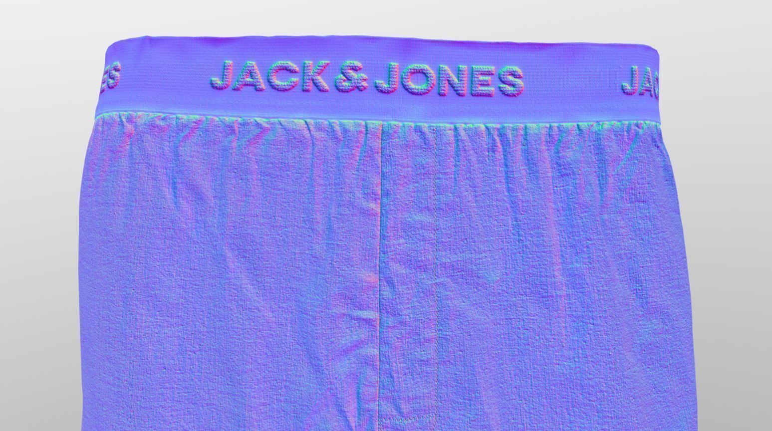 JACMEYER TRUNKS - Boxer Short Grey Low-poly 3D model_6