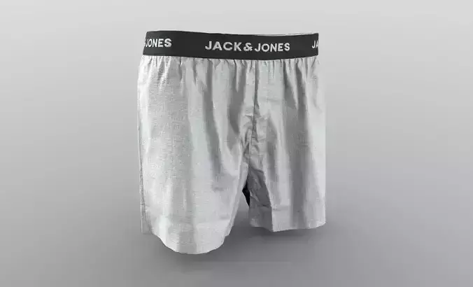 JACMEYER TRUNKS - Boxer Short Grey Low-poly 3D model