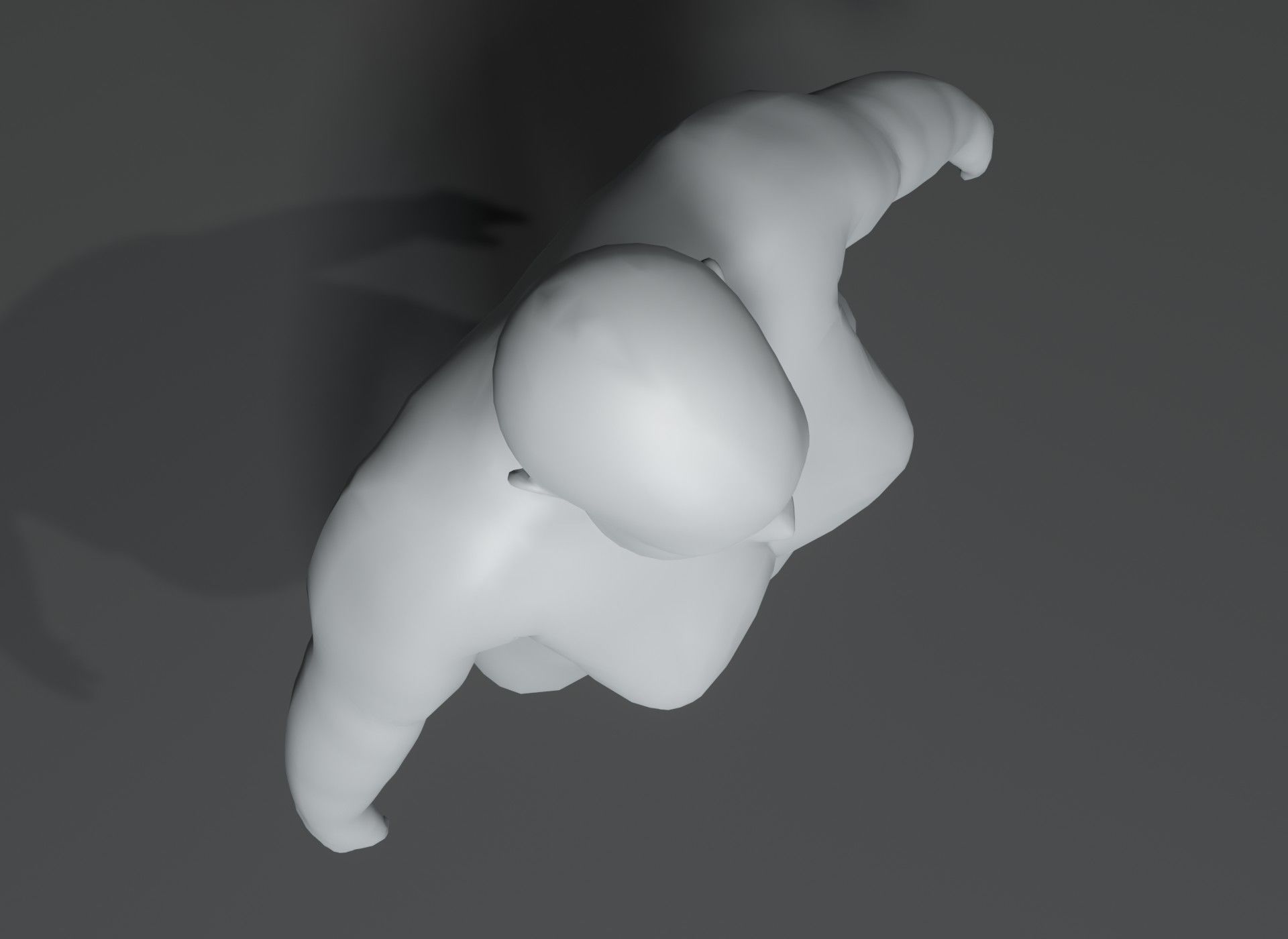 Fat Human Body Base Mesh 3D Model Family Pack 10k Polygons 3D Model Collection_32