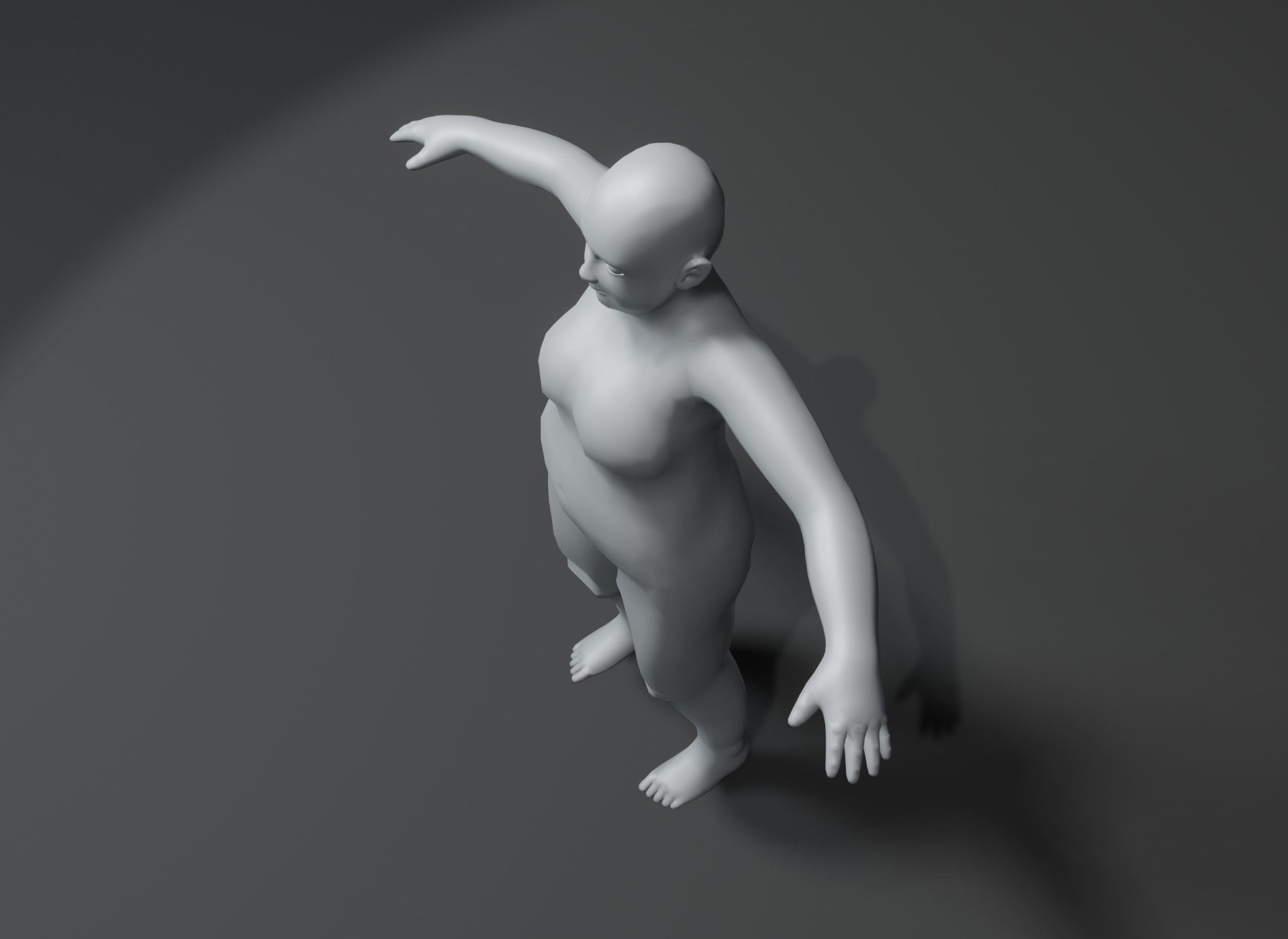 Fat Human Body Base Mesh 3D Model Family Pack 10k Polygons 3D Model Collection_87