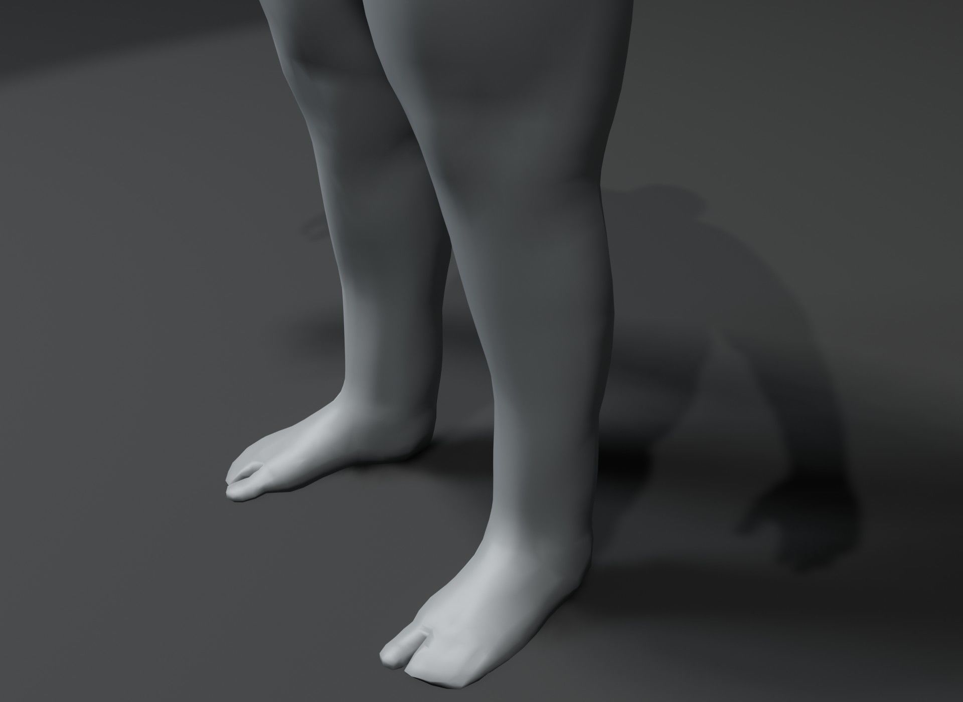 Fat Human Body Base Mesh 3D Model Family Pack 10k Polygons 3D Model Collection_41