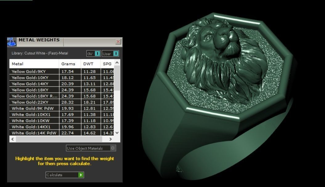 lion ring 3D print model_13