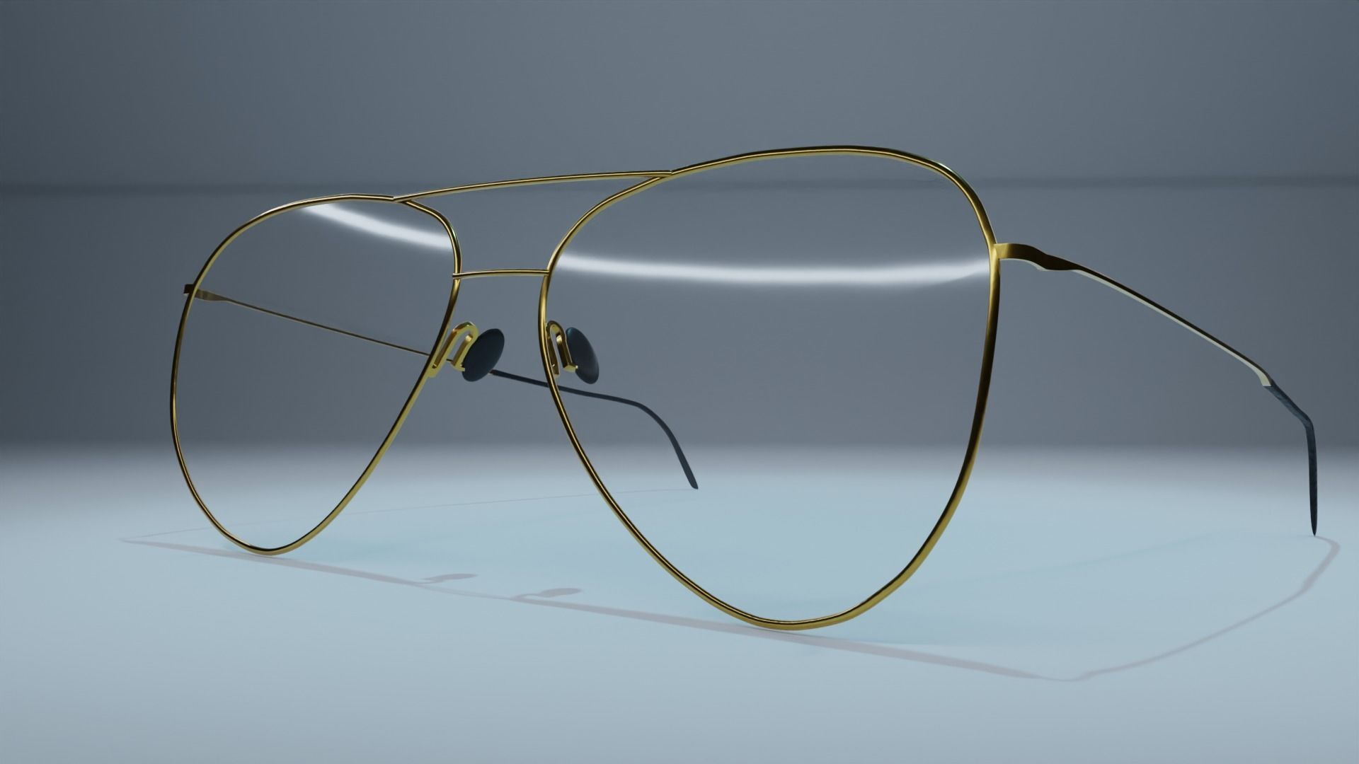 Aviator Glasses 3D model_3