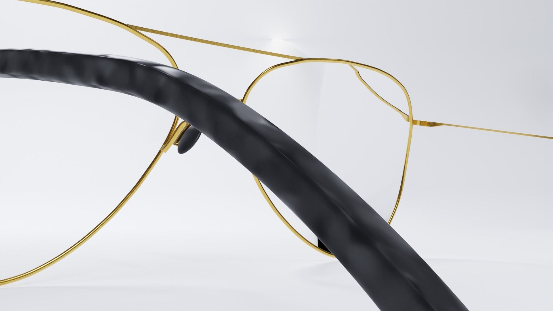 Aviator Glasses 3D model_5