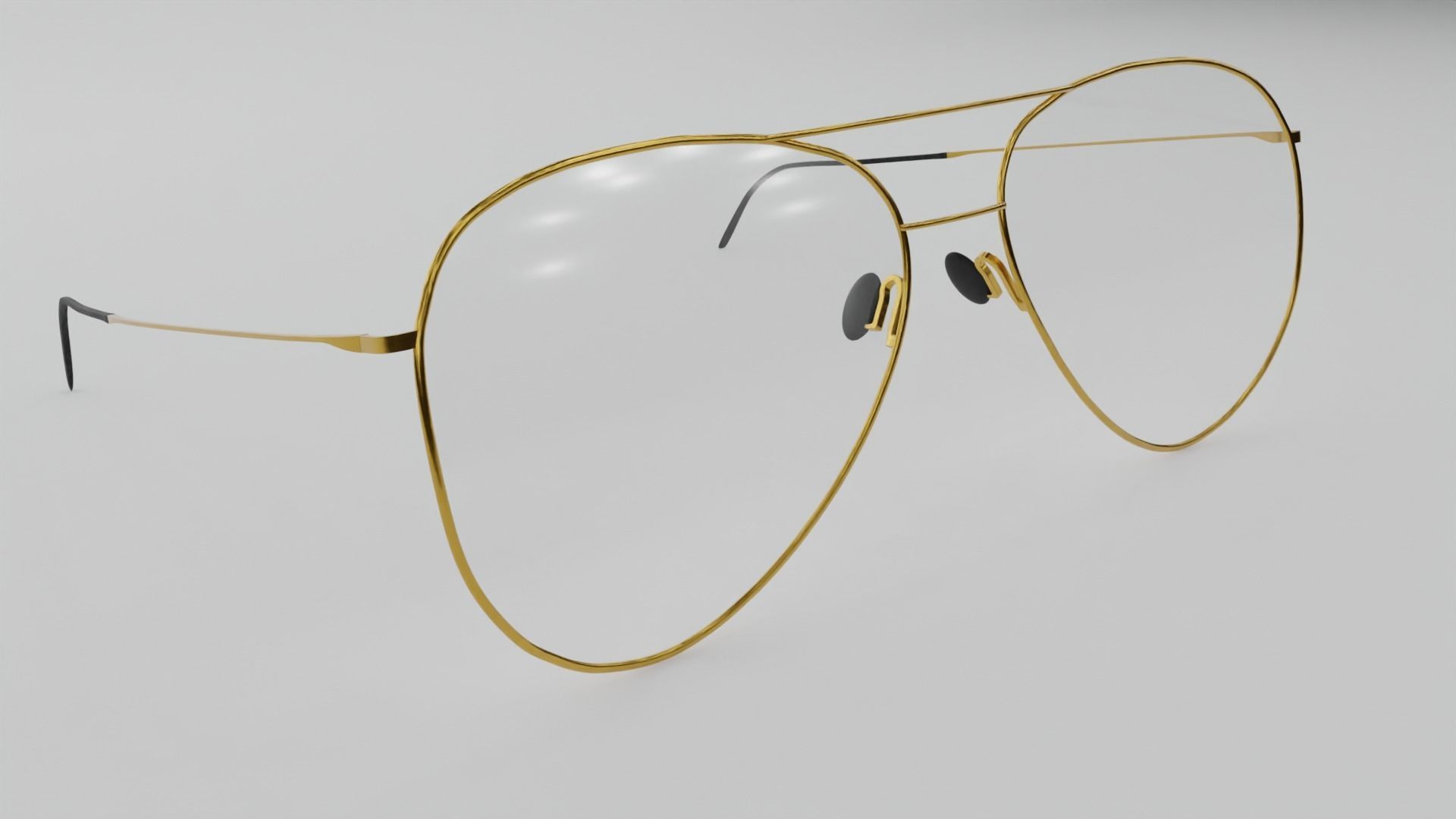Aviator Glasses 3D model_2