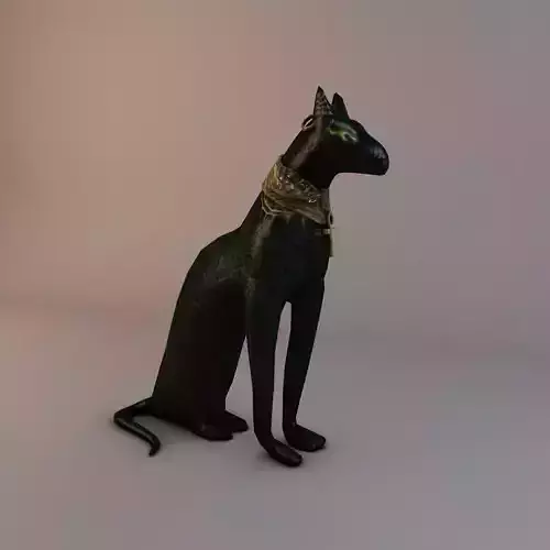 Low Poly Bastet Statue 3D print model