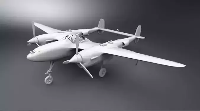 P38 Lightning  Scale model 3D print model