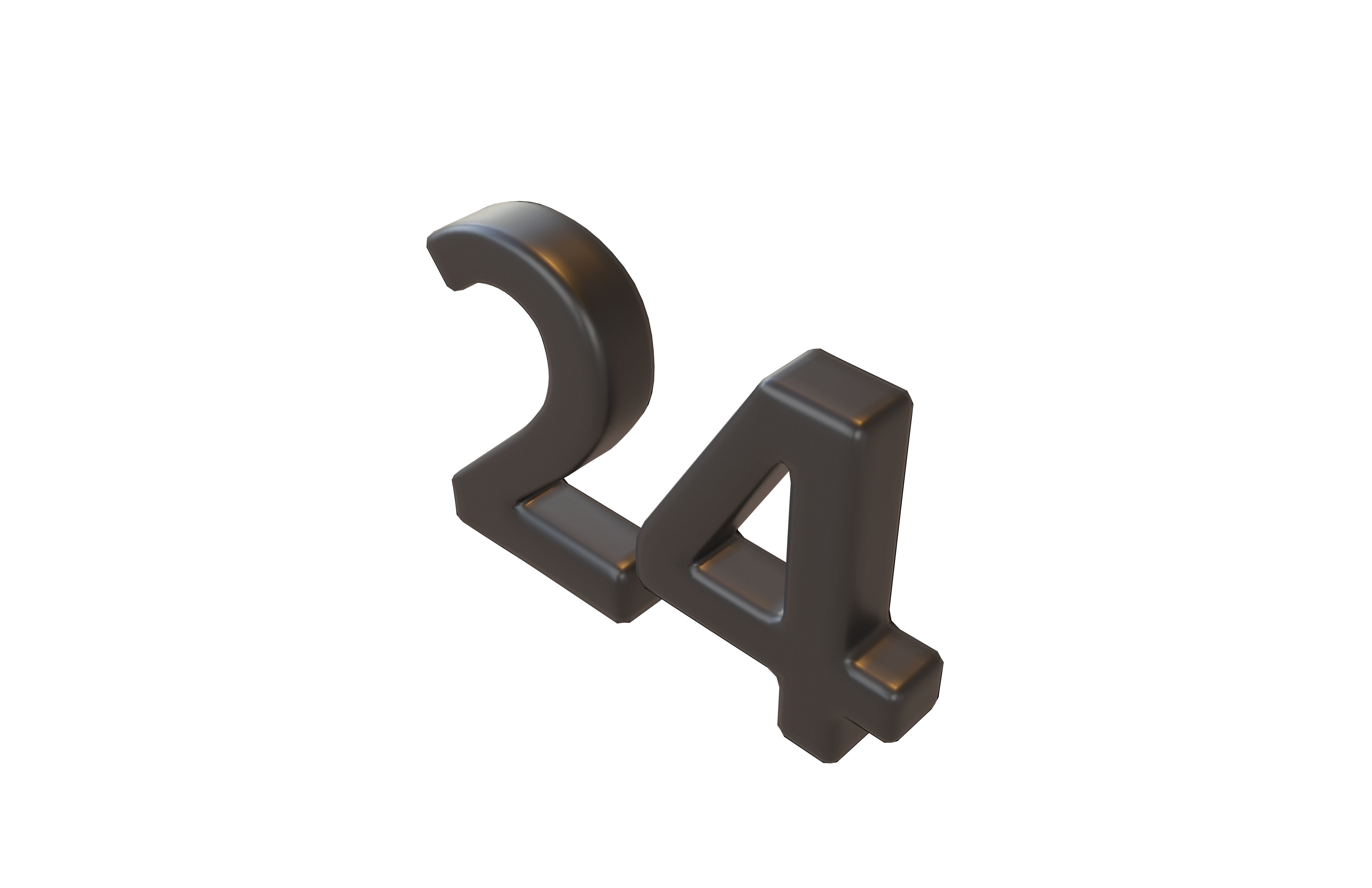 Date Number 24 v2 001 Low-poly 3D model_1
