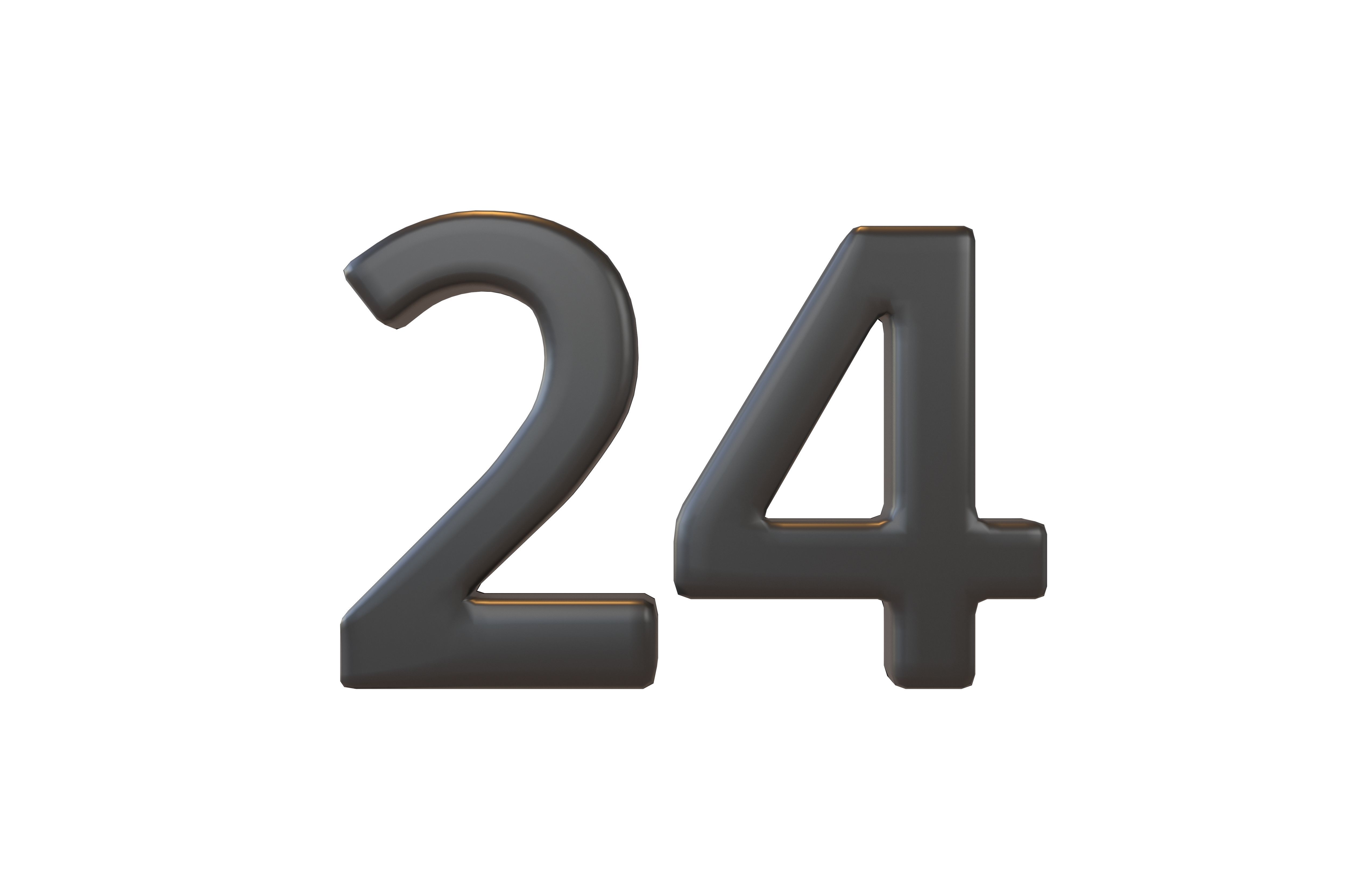 Date Number 24 v2 001 Low-poly 3D model_2