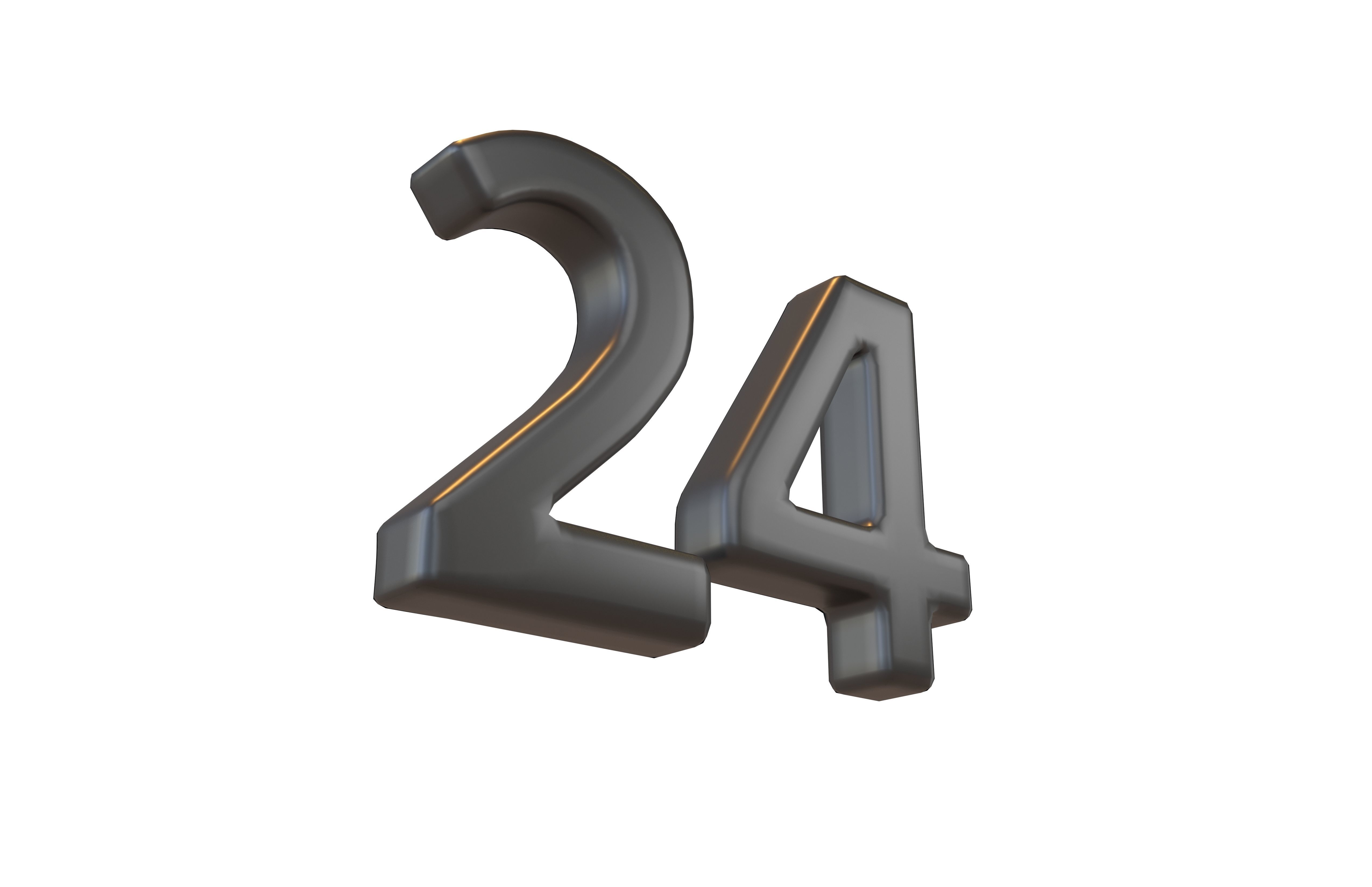 Date Number 24 v2 001 Low-poly 3D model_3