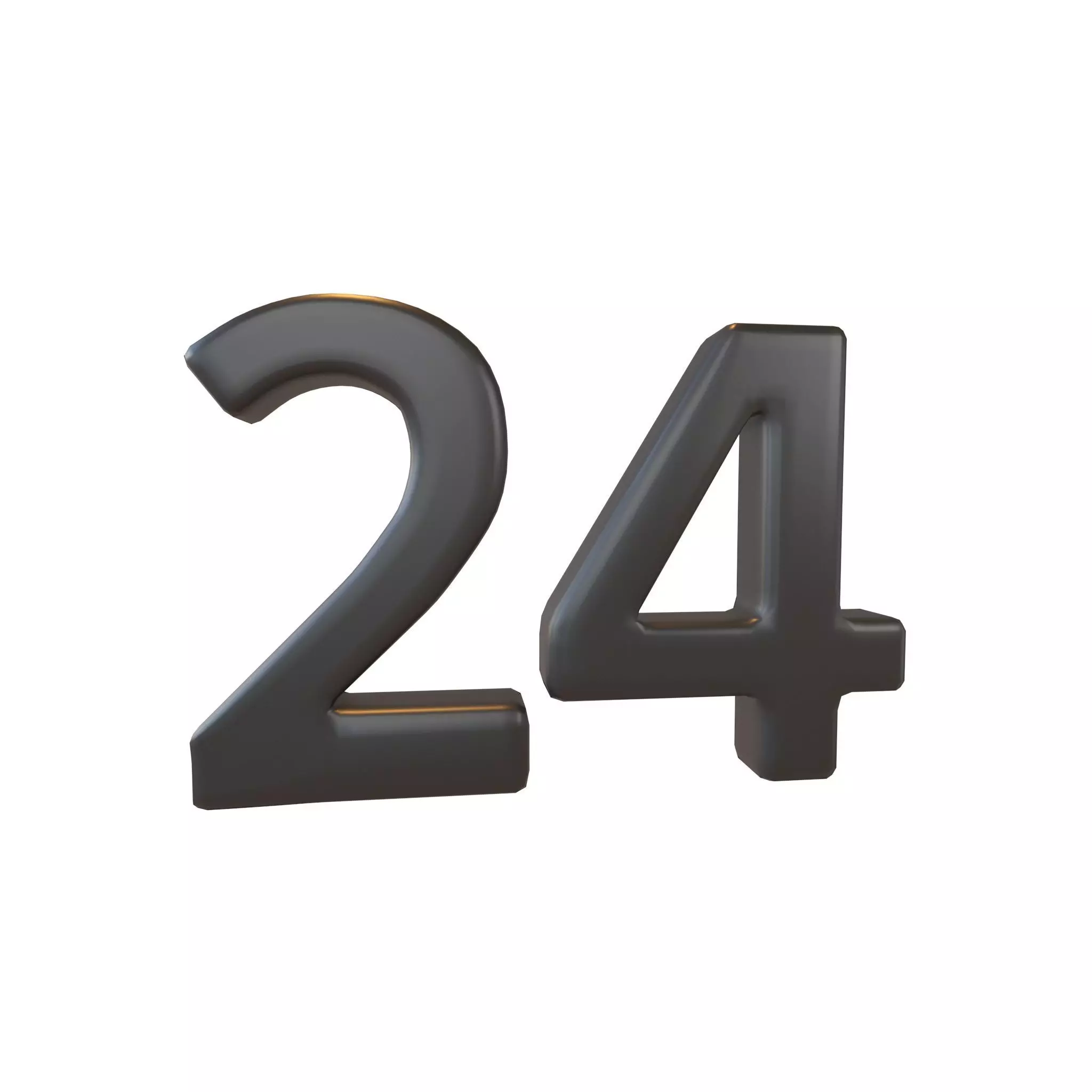 Date Number 24 v2 001 Low-poly 3D model_0