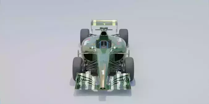 Formula 1 style race car Low-poly 3D model