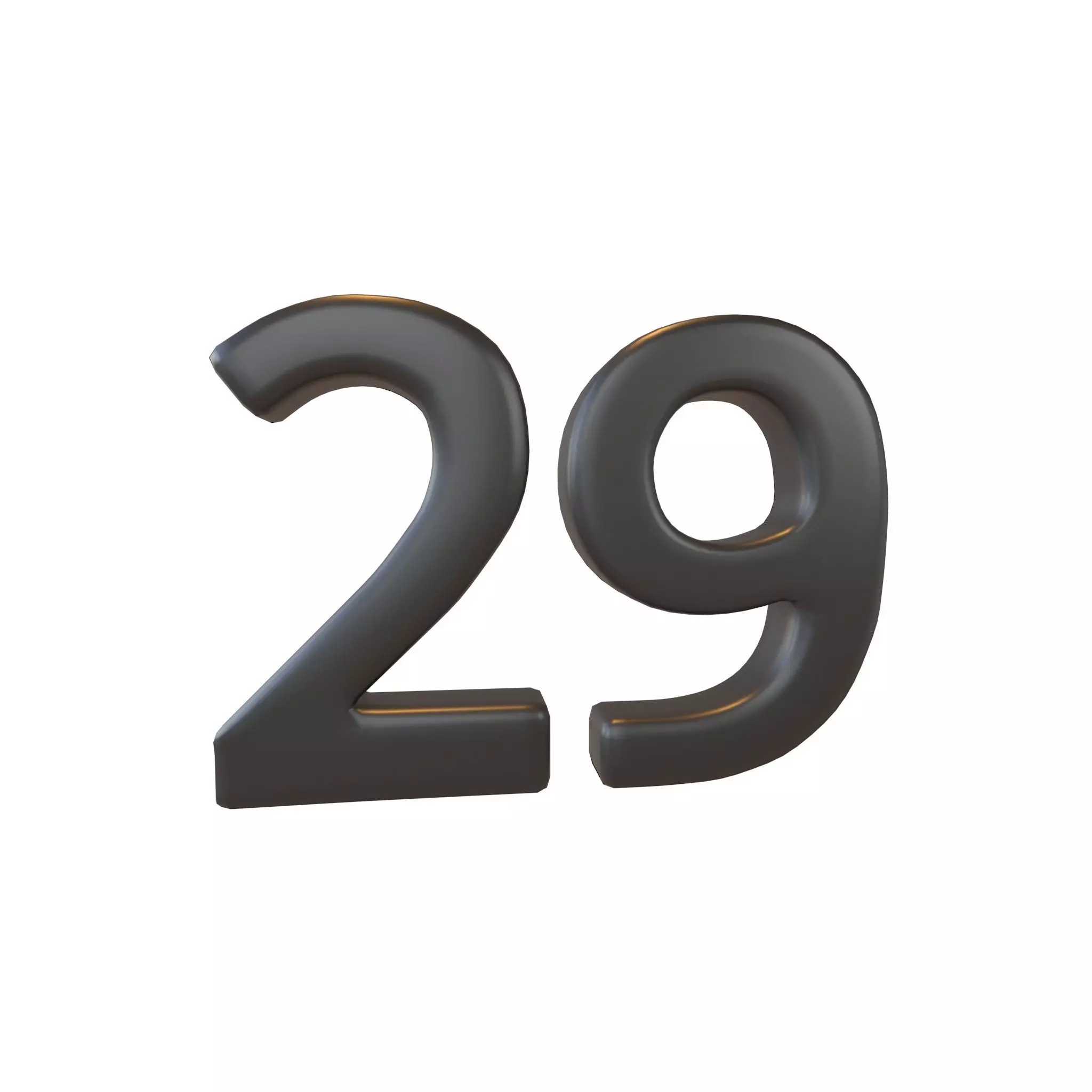 Date Number 29 v2 001 Low-poly 3D model_0