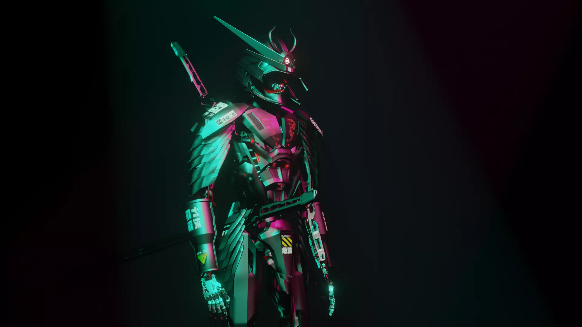 Cyborg Samurai 3D model