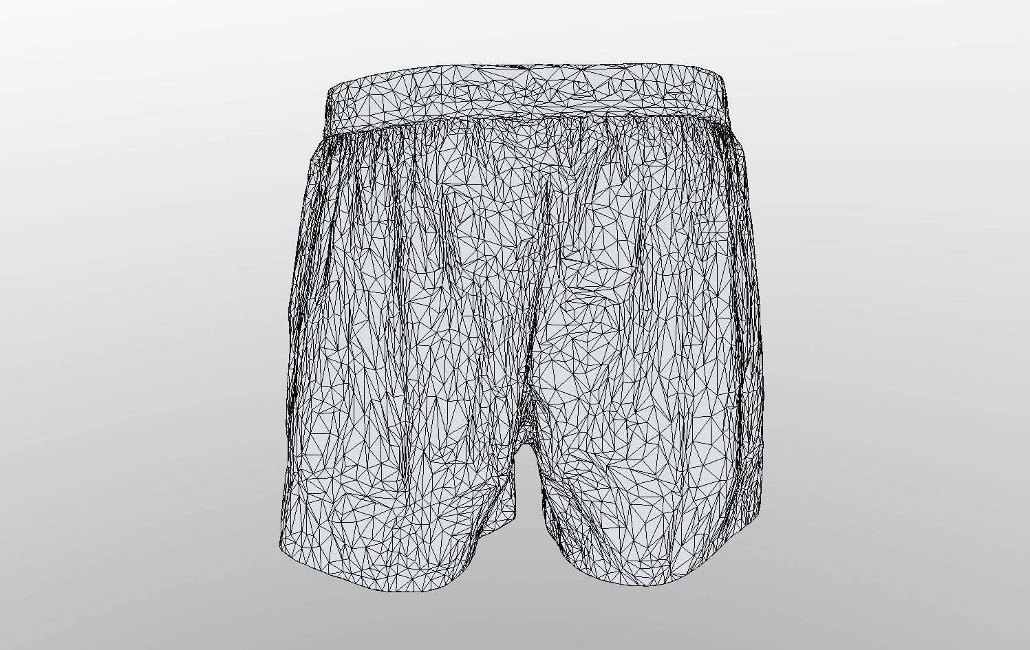 JACMEYER TRUNKS - Boxer Short Grey Plaid Striped Low-poly 3D model_11