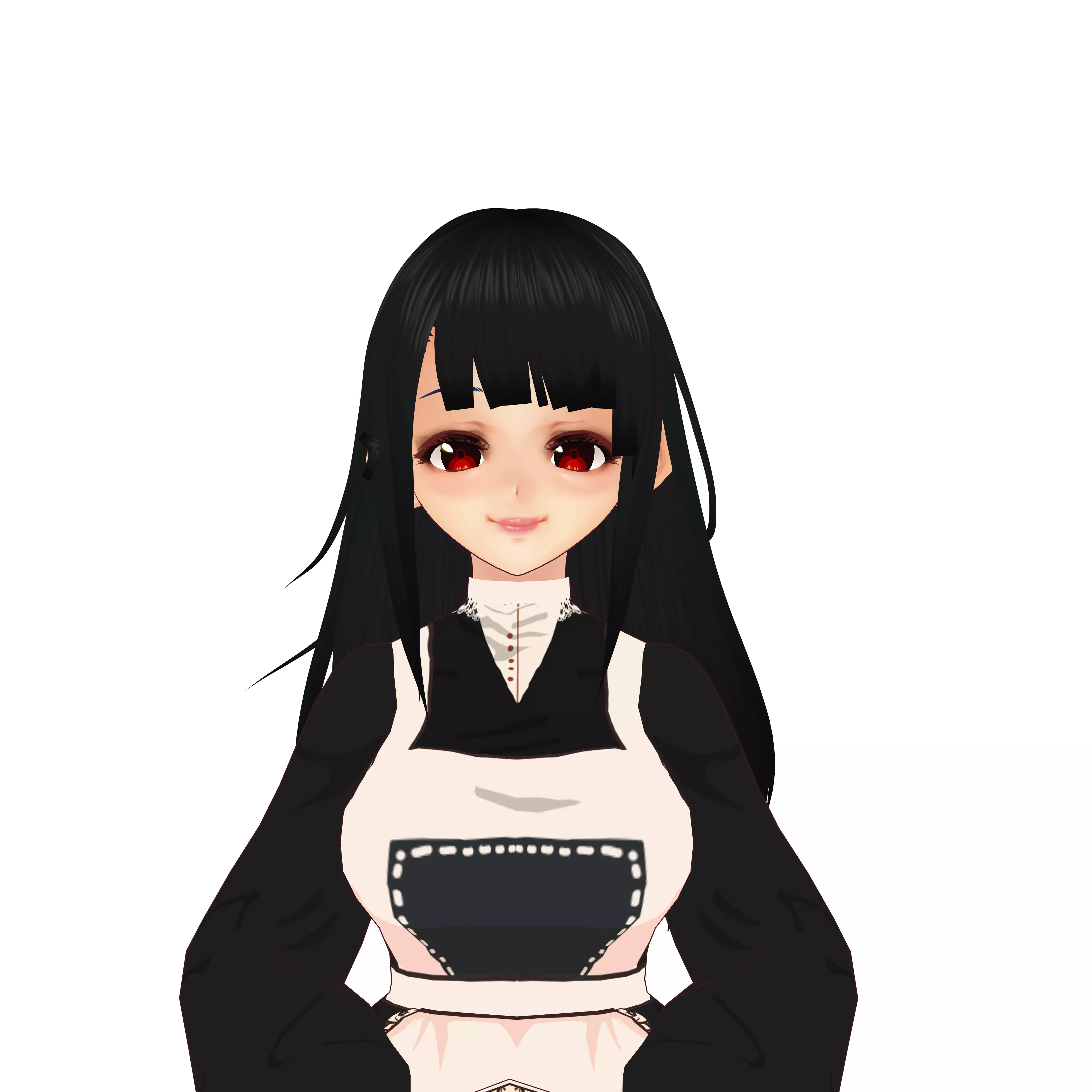 Anime Girl Maid Outfit 3D model_0