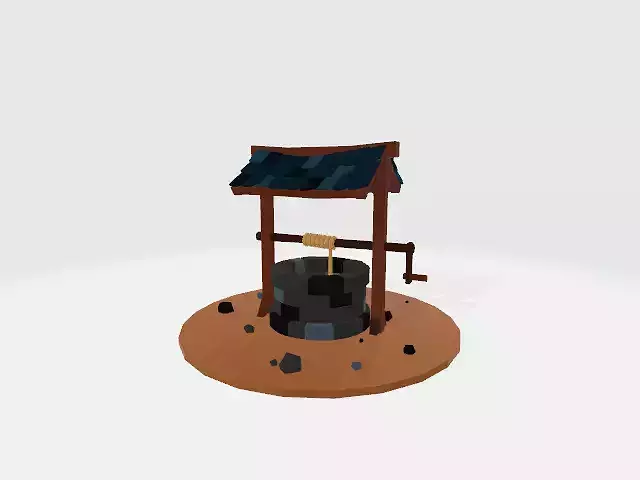 Low Poly Well water