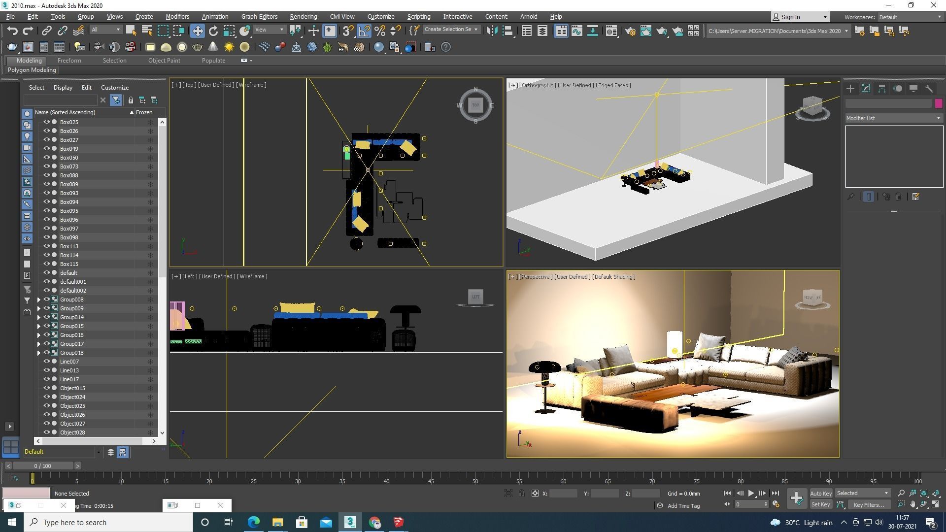 sofa  majlis  3D model_3