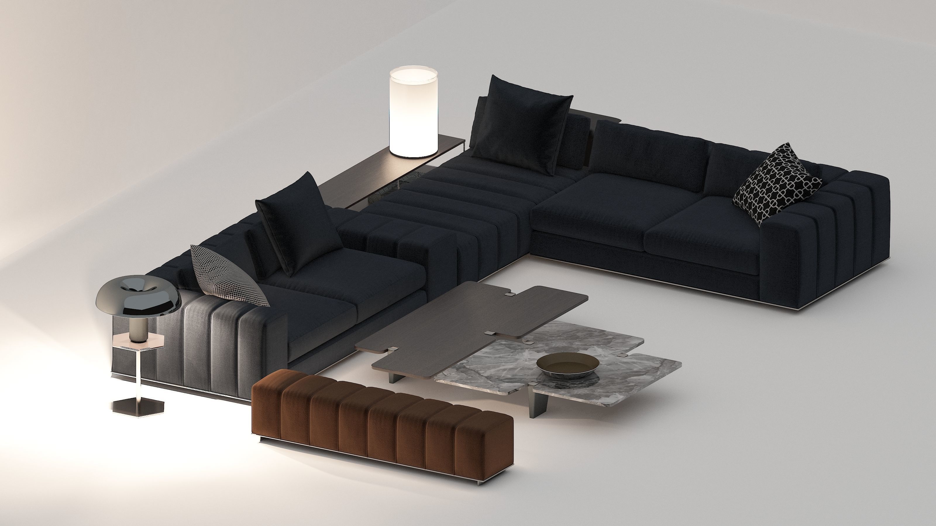sofa  majlis  3D model_2