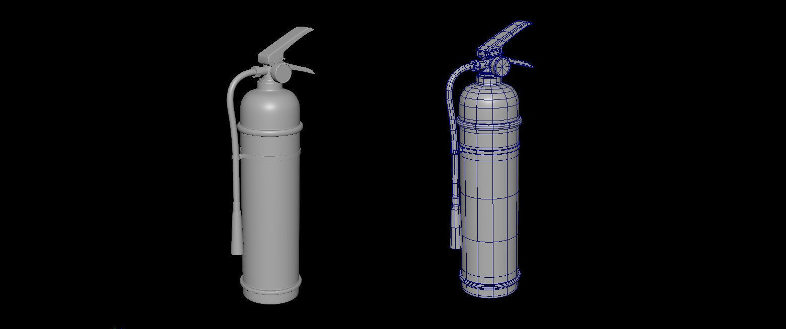 Fire Extinguisher for smoothing-subdivision 3D model_10