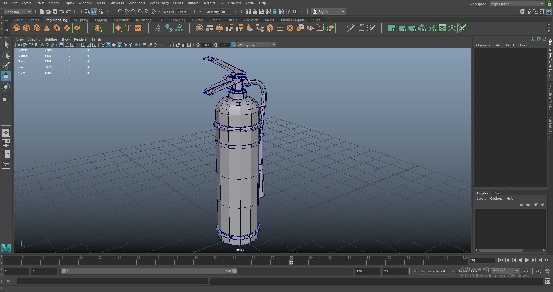 Fire Extinguisher for smoothing-subdivision 3D model_3