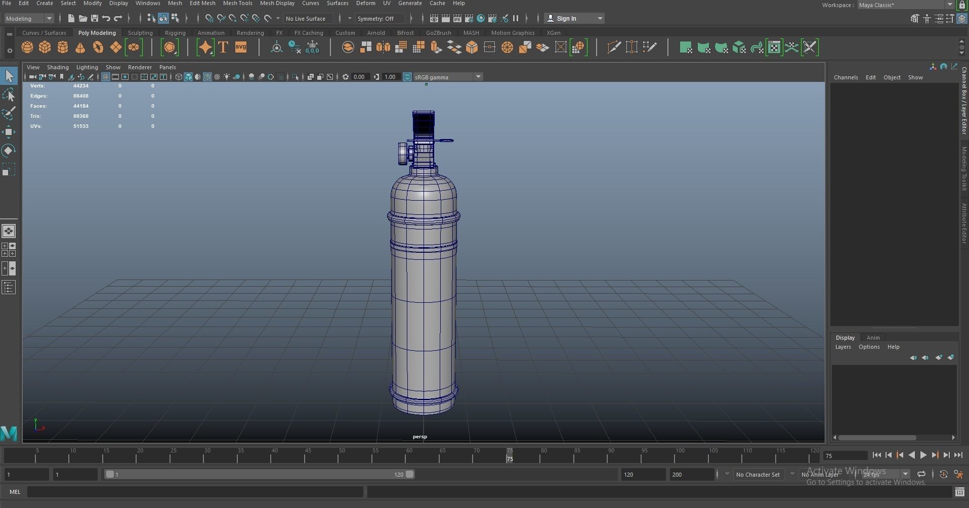 Fire Extinguisher for smoothing-subdivision 3D model_12