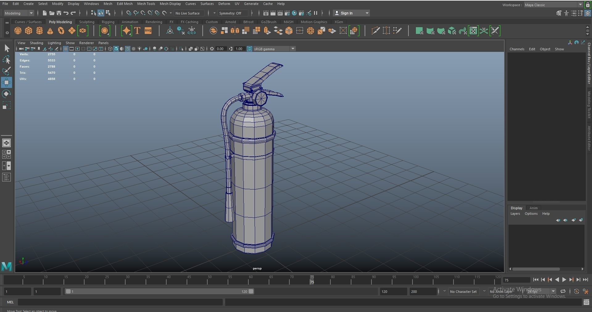 Fire Extinguisher for smoothing-subdivision 3D model_4