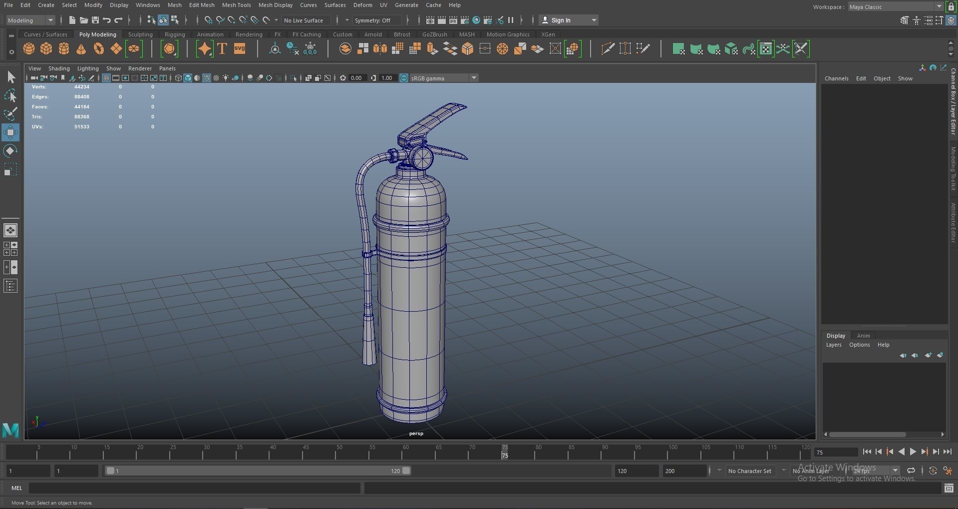 Fire Extinguisher for smoothing-subdivision 3D model_14