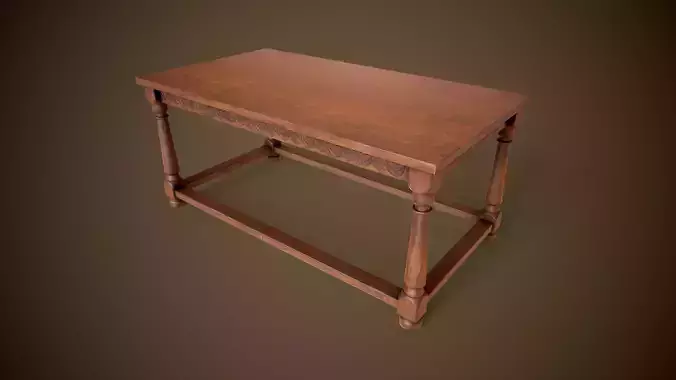 Medieval old kitchen table 