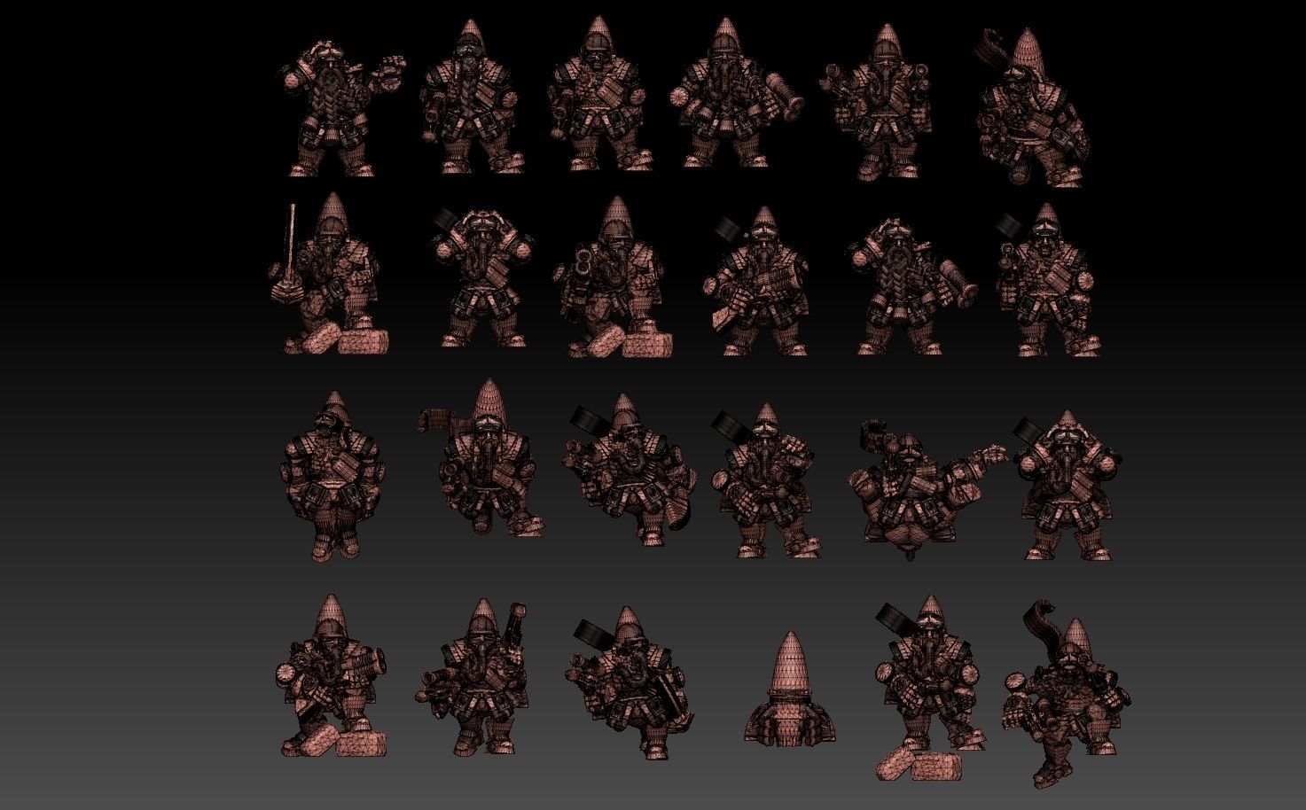 Space Dwarf Rocketeers ROYALTY FREE VERSION 3D print model_13