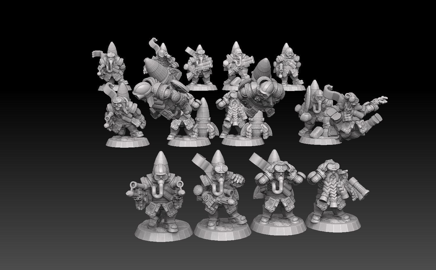 Space Dwarf Rocketeers ROYALTY FREE VERSION 3D print model_5