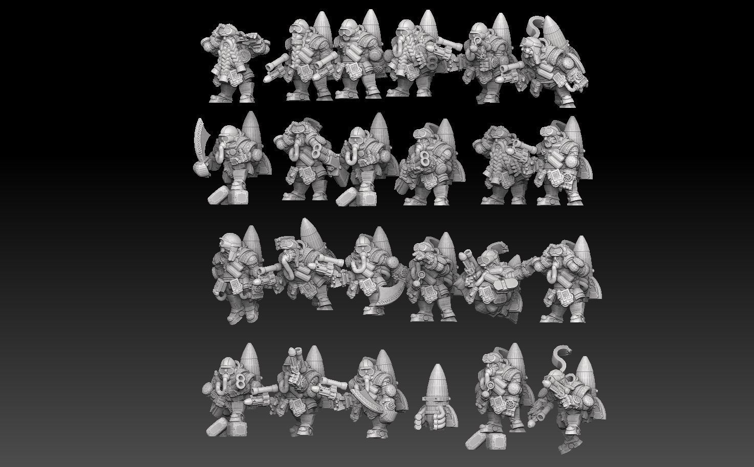 Space Dwarf Rocketeers ROYALTY FREE VERSION 3D print model_3