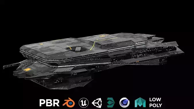 destroyer spaceship sci fi 3D