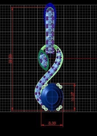 premium diamond earrring 3D print model 3D print model