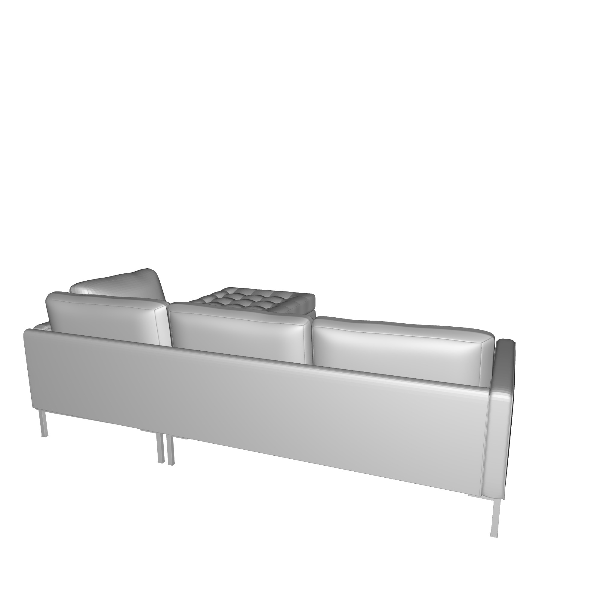 Wide Sofa and Chaise 3D model_3
