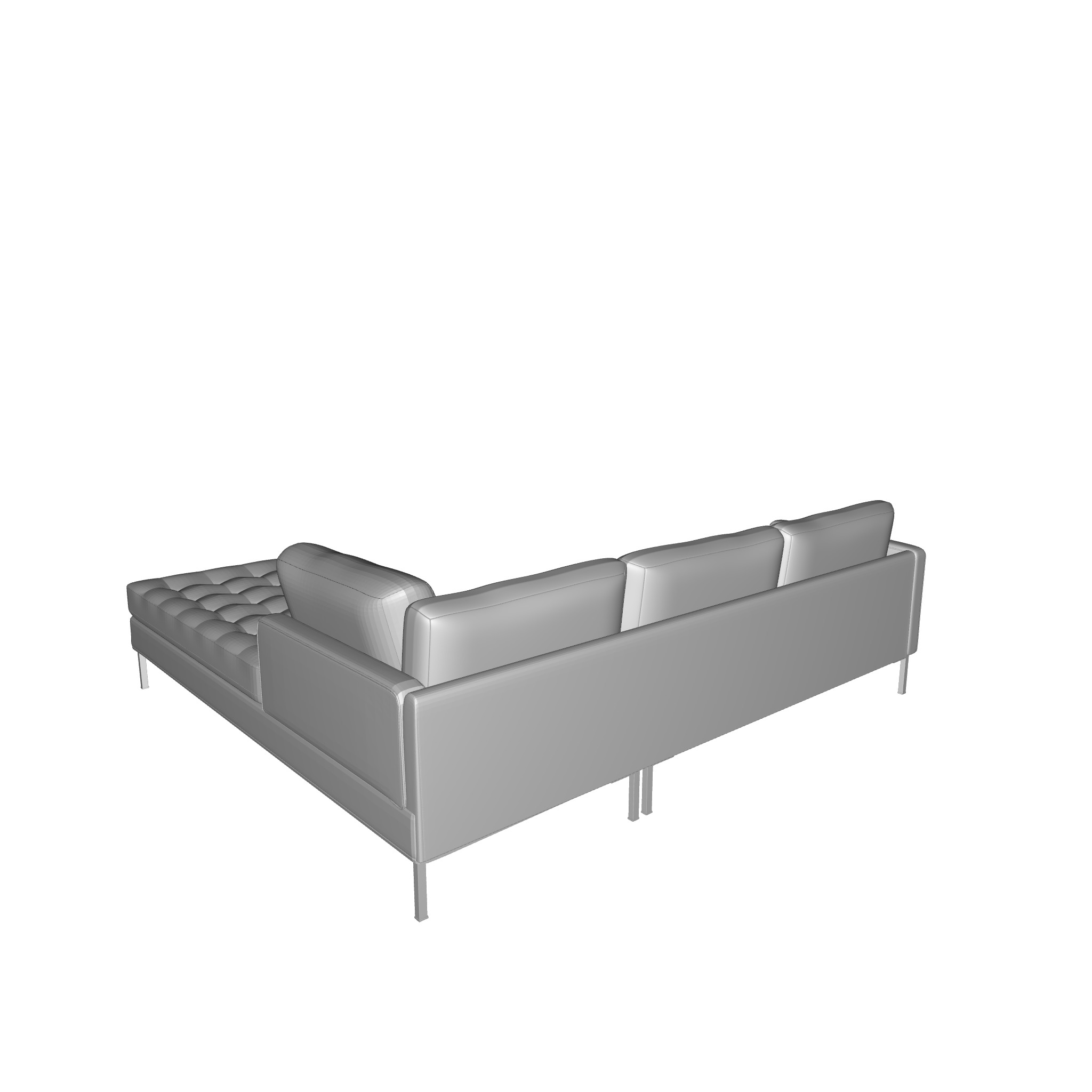 Wide Sofa and Chaise 3D model_5