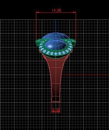 premium diamond ring  3D print model_4