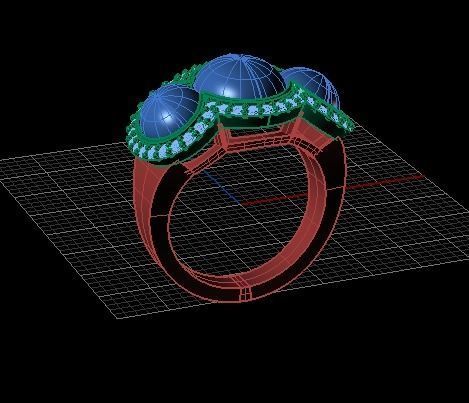 premium diamond ring  3D print model_2