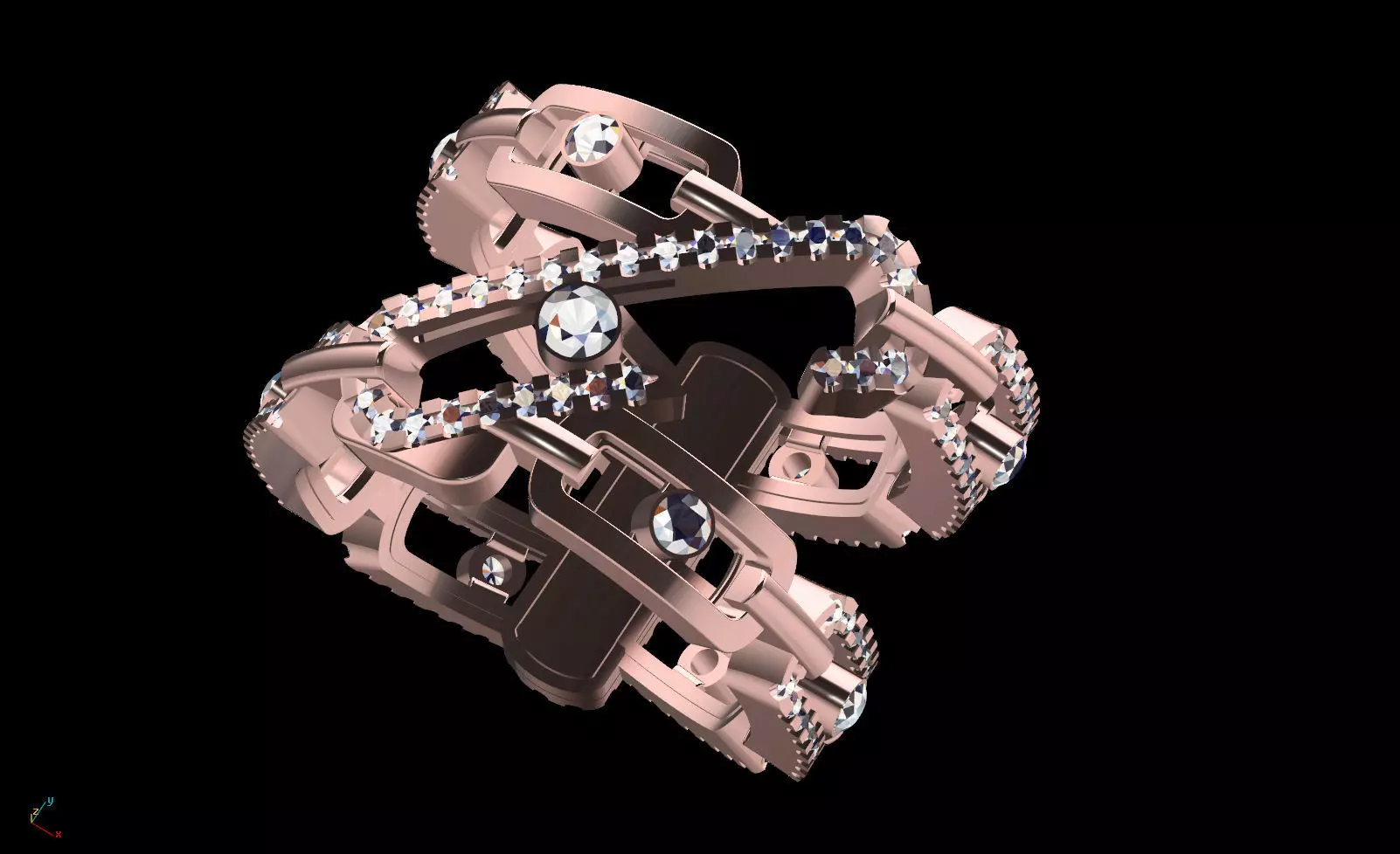 ring messika gigi hadid movable 3D print model