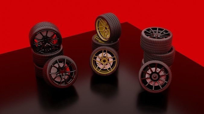 Car Wheels Free 3D model