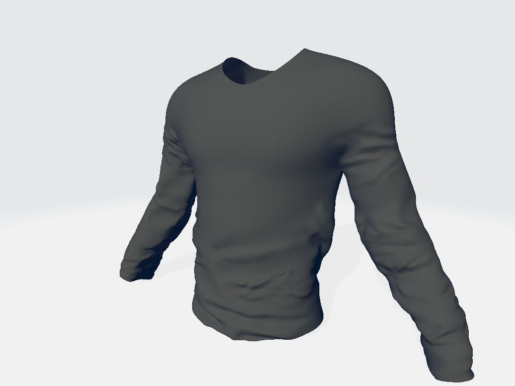 MIlitary Long-Sleeved Shirt Low-poly 3D model_3