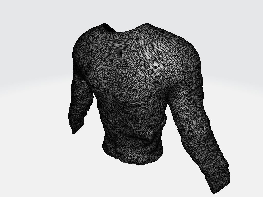 MIlitary Long-Sleeved Shirt Low-poly 3D model_8
