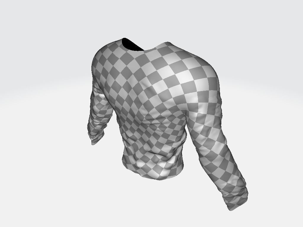 MIlitary Long-Sleeved Shirt Low-poly 3D model_16