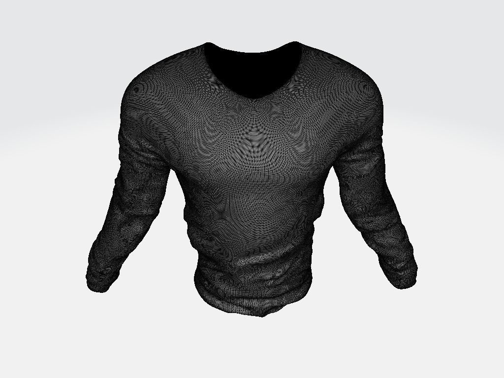 MIlitary Long-Sleeved Shirt Low-poly 3D model_6