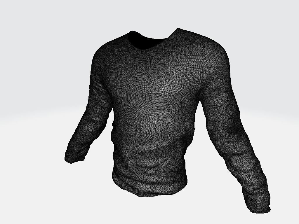 MIlitary Long-Sleeved Shirt Low-poly 3D model_7