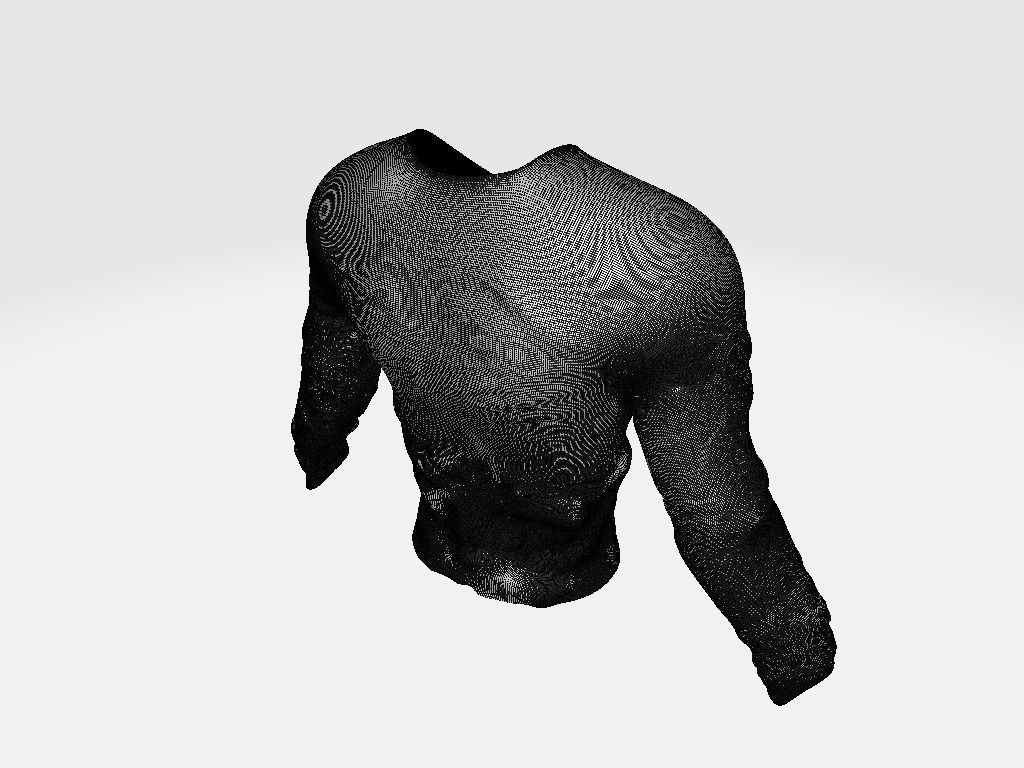 MIlitary Long-Sleeved Shirt Low-poly 3D model_12