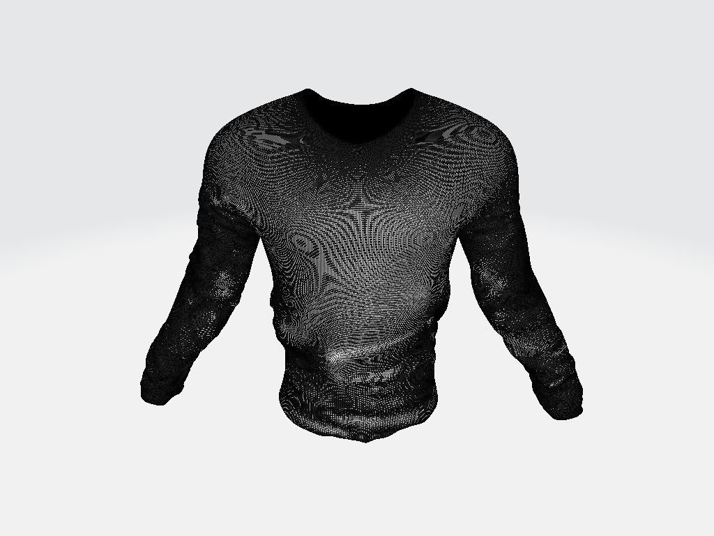 MIlitary Long-Sleeved Shirt Low-poly 3D model_10