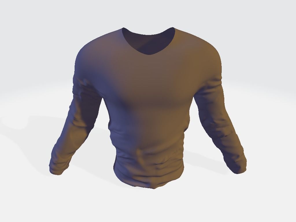 MIlitary Long-Sleeved Shirt Low-poly 3D model_18