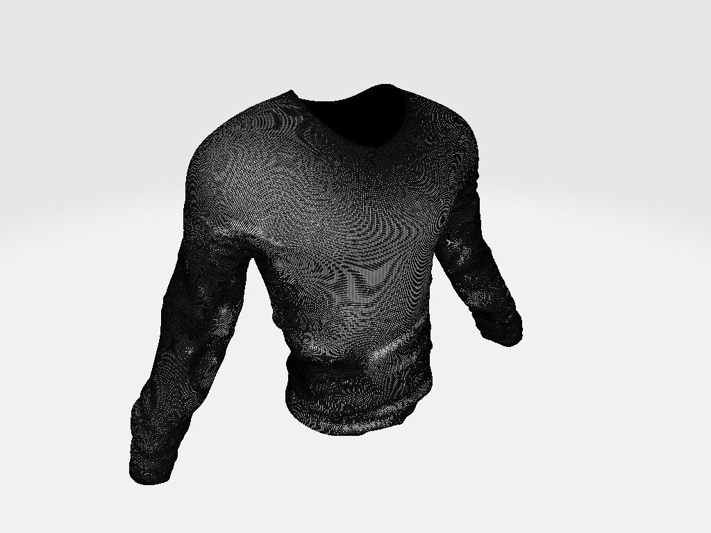 MIlitary Long-Sleeved Shirt Low-poly 3D model_9